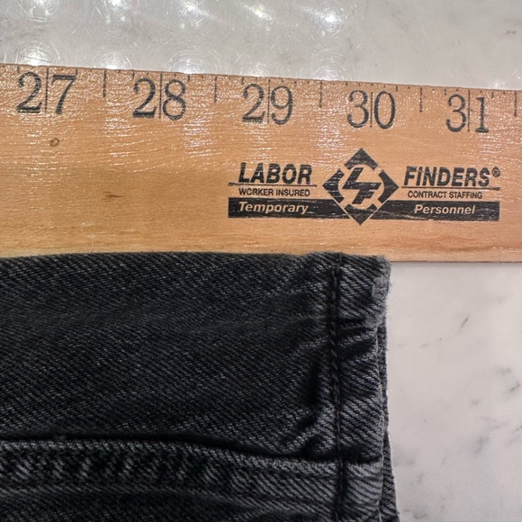 Levis Womens Jeans Sz 28 70s High Flare High Rise Just A Hint Black Denim Hippie - Picture 9 of 16